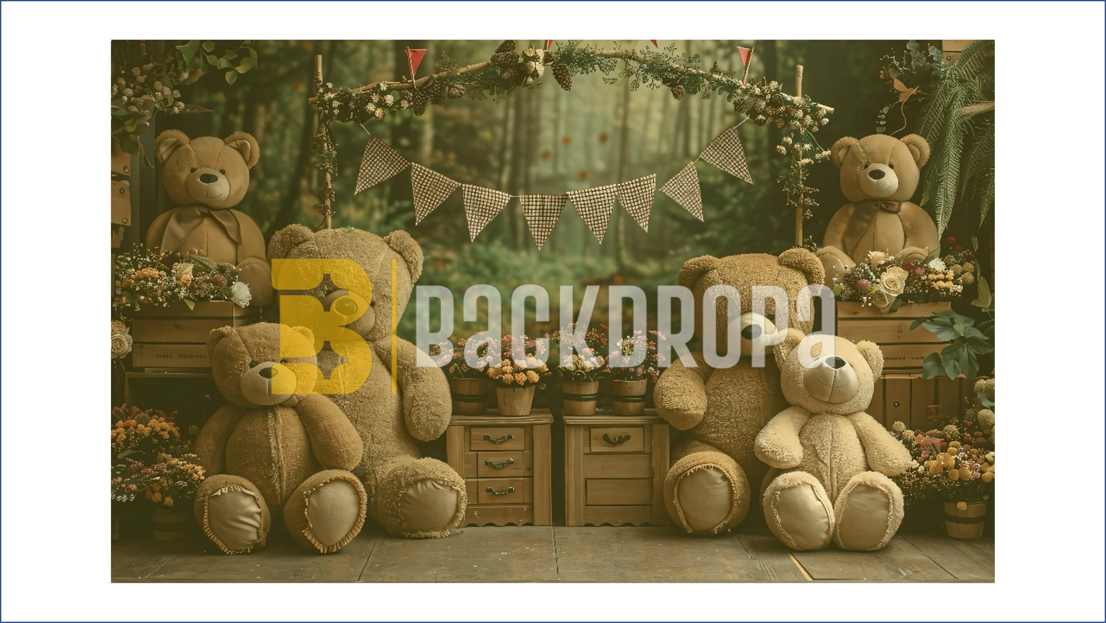 TEDDY BEAR GARDEN THEME SETUP FOR KIDS PHOTOGRAPHY