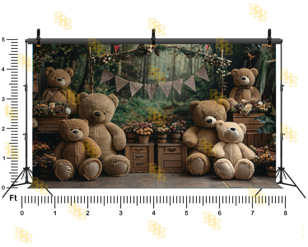TEDDY BEAR GARDEN THEME SETUP FOR KIDS PHOTOGRAPHY