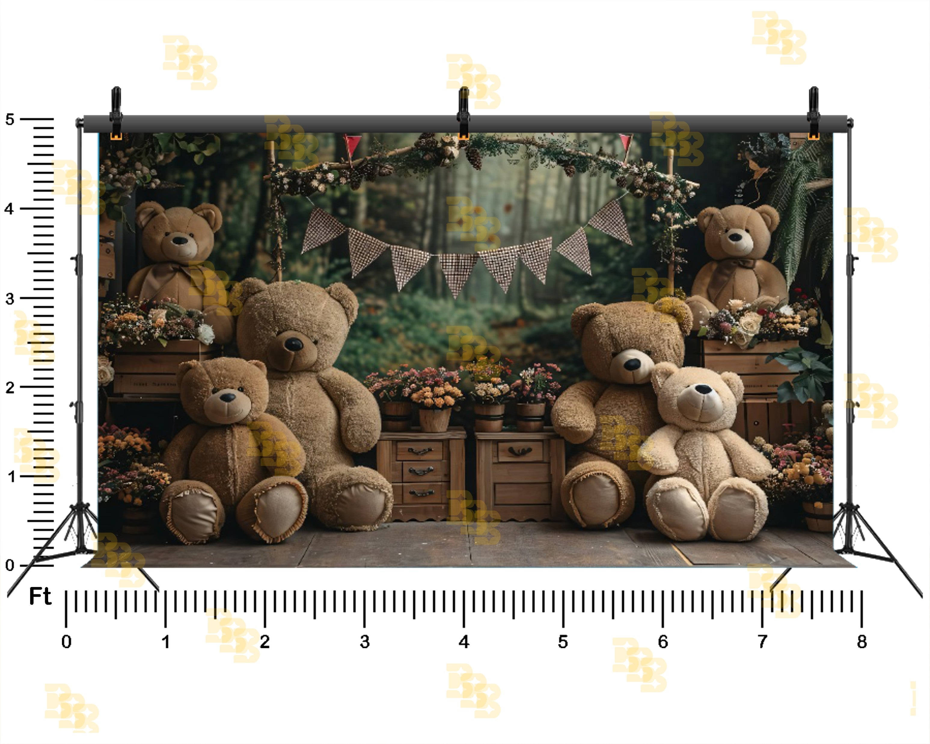 TEDDY BEAR GARDEN THEME SETUP FOR KIDS PHOTOGRAPHY