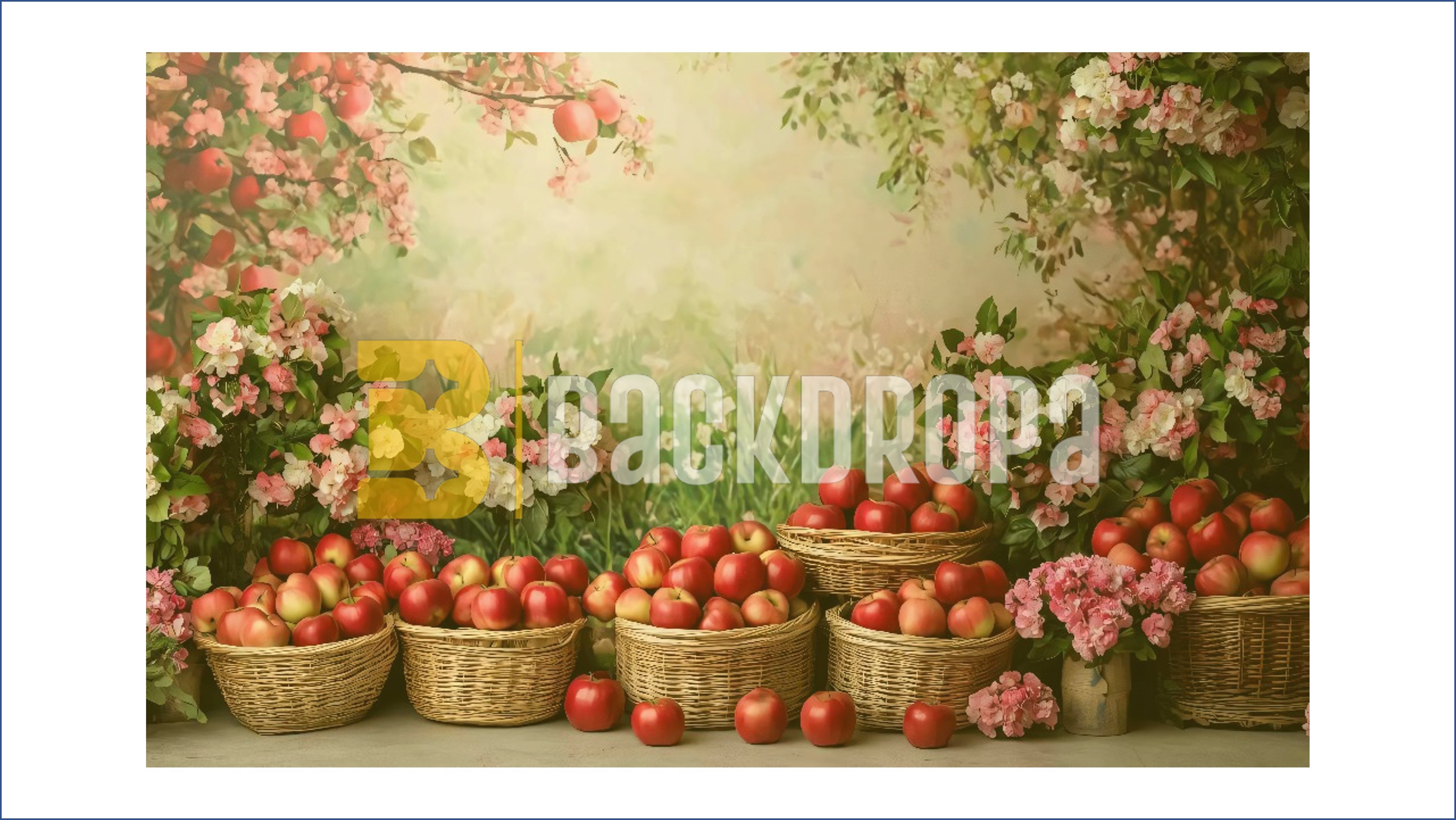APPLE GARDEN BLOSSOM THEME SETUP FOR KIDS PHOTOGRAPHY