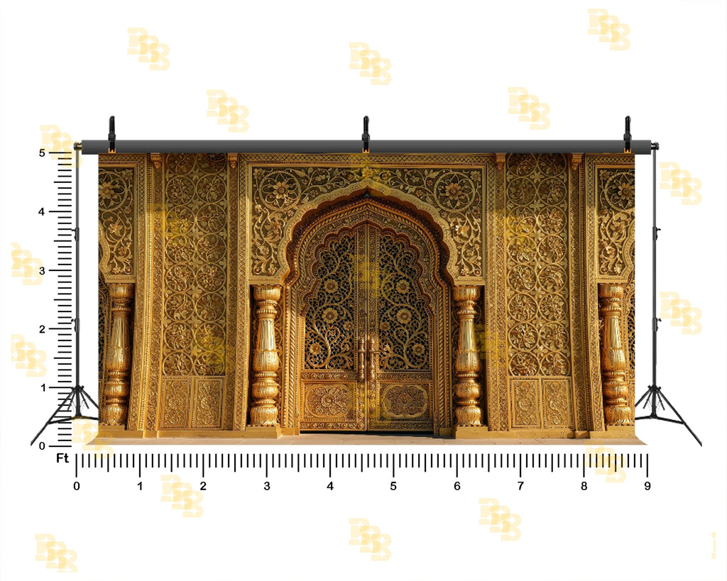 ROYAL GOLDEN PALACE DOOR THEME SETUP FOR BOUTIQUE AND SALON PHOTOGRAPHY
