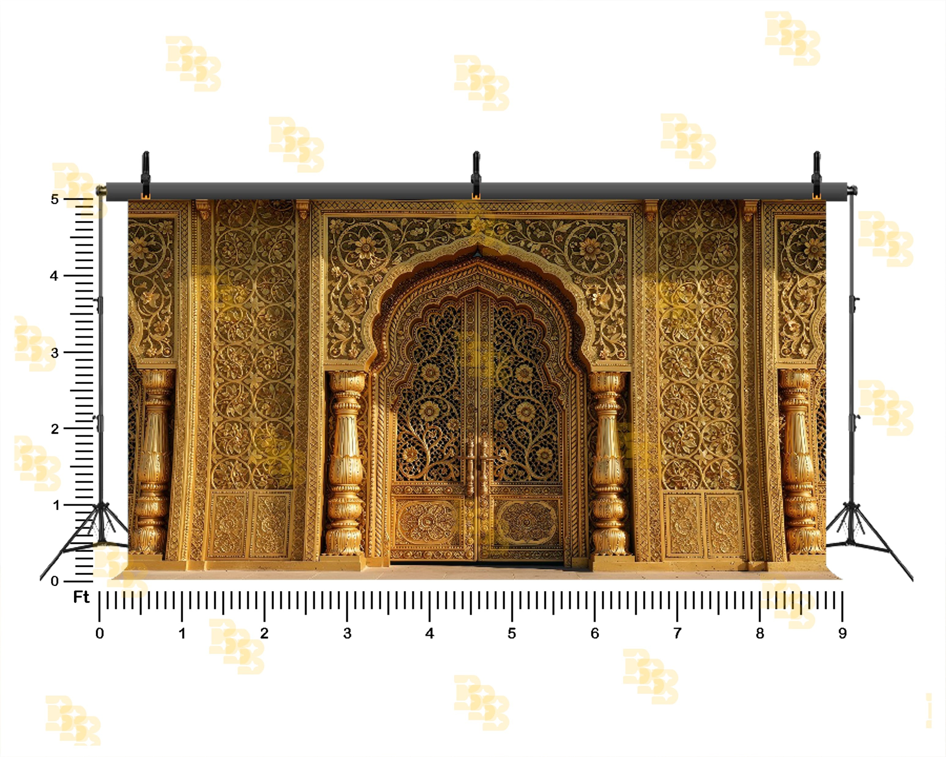 ROYAL GOLDEN PALACE DOOR THEME SETUP FOR BOUTIQUE AND SALON PHOTOGRAPHY