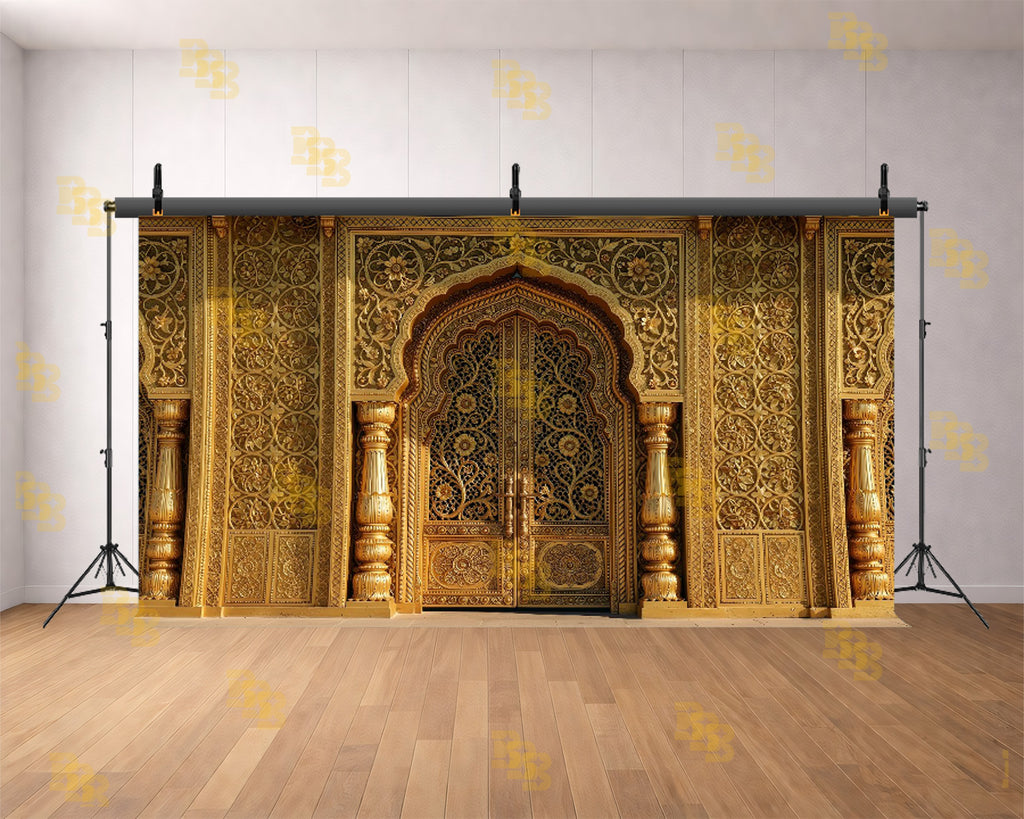 ROYAL GOLDEN PALACE DOOR THEME SETUP FOR BOUTIQUE AND SALON PHOTOGRAPHY