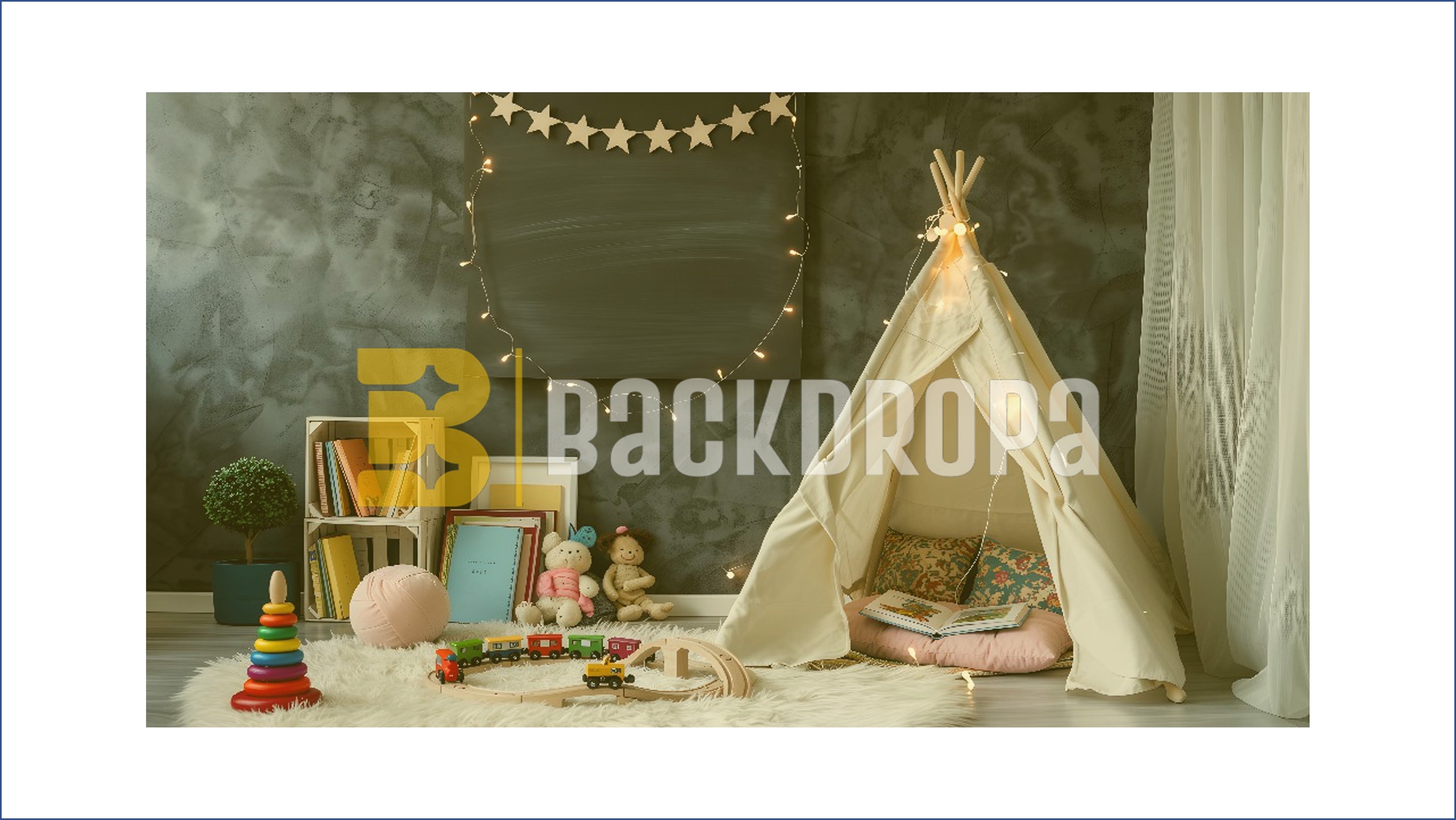 KIDS INDOOR PLAY TENT THEME SETUP FOR KIDS PHOTOGRAPHY