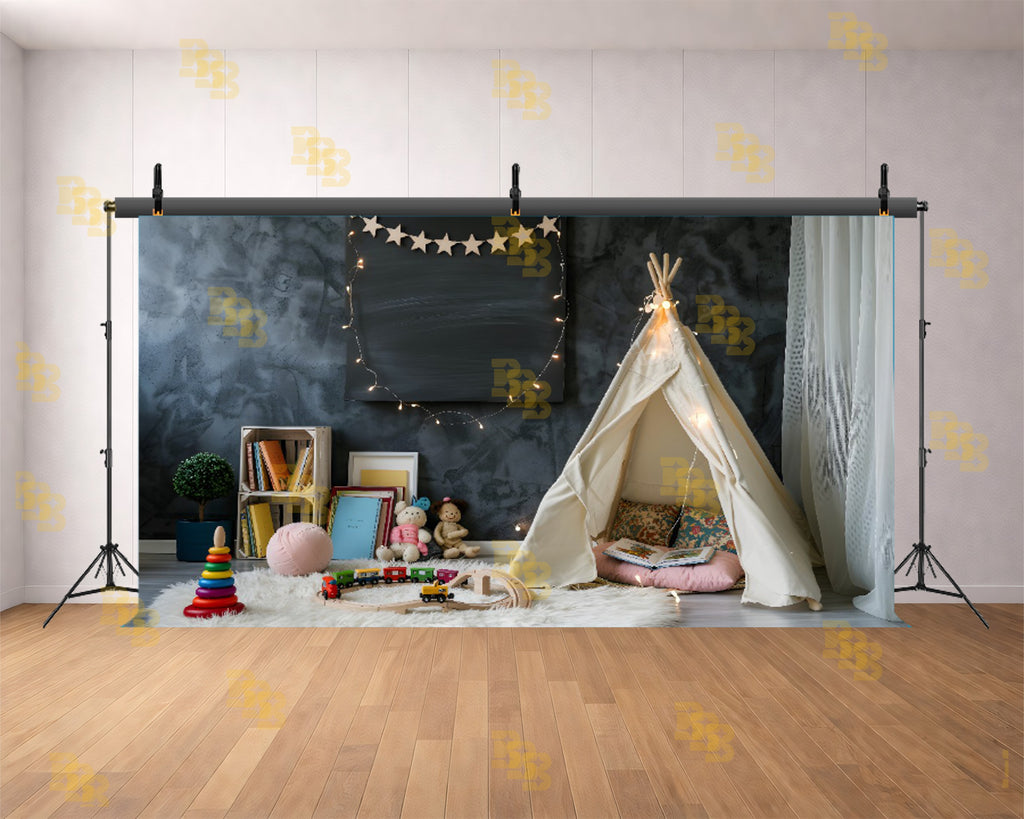 KIDS INDOOR PLAY TENT THEME SETUP FOR KIDS PHOTOGRAPHY