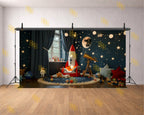 SPACE ROCKET NIGHT THEME SETUP FOR KIDS PHOTOGRAPHY