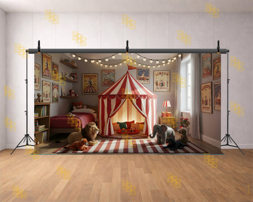 CIRCUS TENT PLAYROOM THEME SETUP FOR KIDS PHOTOGRAPHY