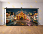 CARNIVAL CIRCUS NIGHT FAIR SETUP BACKDROP FOR EVENT & PORTRAIT PHOTOGRAPHY