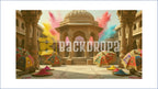 ROYAL HOLI PALACE COURTYARD BACKDROP FOR CULTURAL & FESTIVE PHOTOGRAPHY