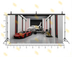 MODERN LUXURY GARAGE SETUP BACKDROP FOR AUTOMOTIVE & FASHION PHOTOGRAPHY