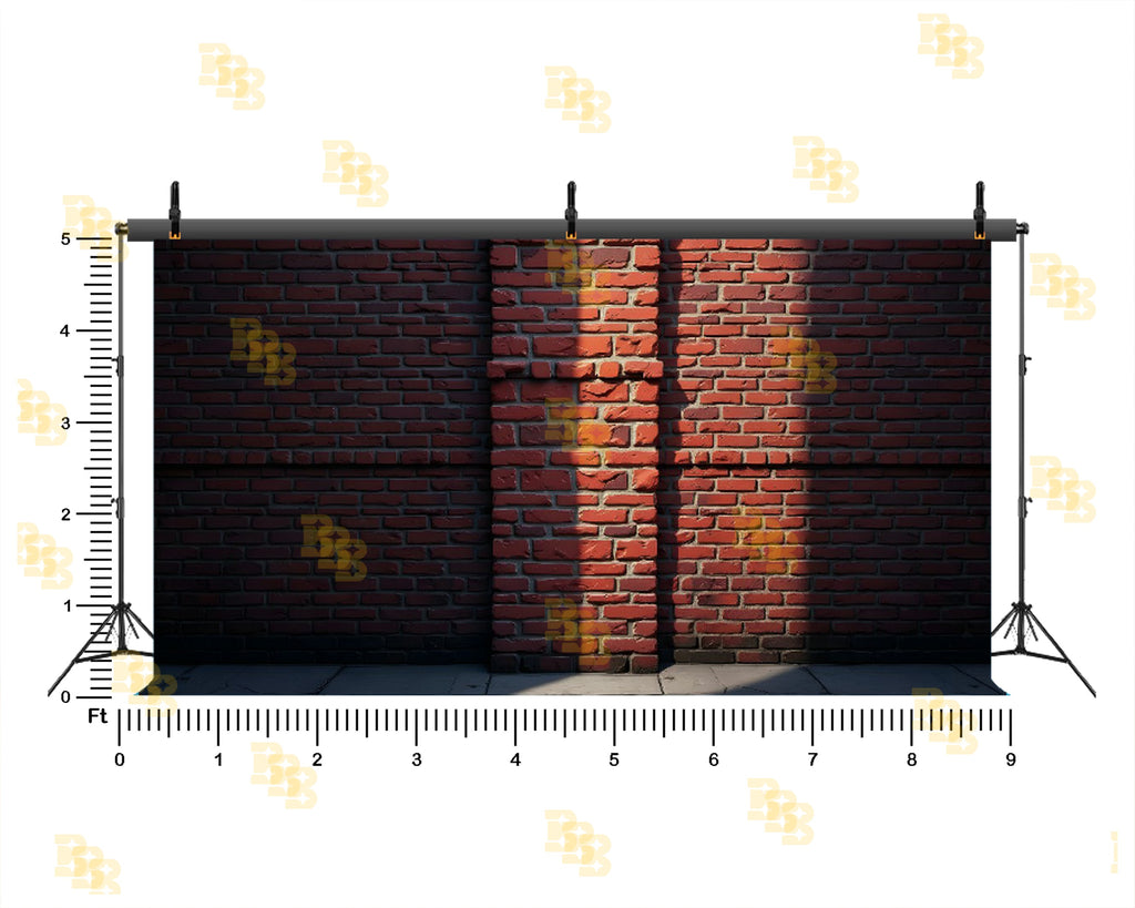 URBAN BRICK WALL SPOTLIGHT BACKDROP FOR FASHION & PORTRAIT PHOTOGRAPHY