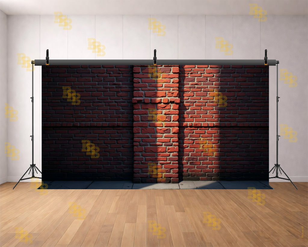 URBAN BRICK WALL SPOTLIGHT BACKDROP FOR FASHION & PORTRAIT PHOTOGRAPHY