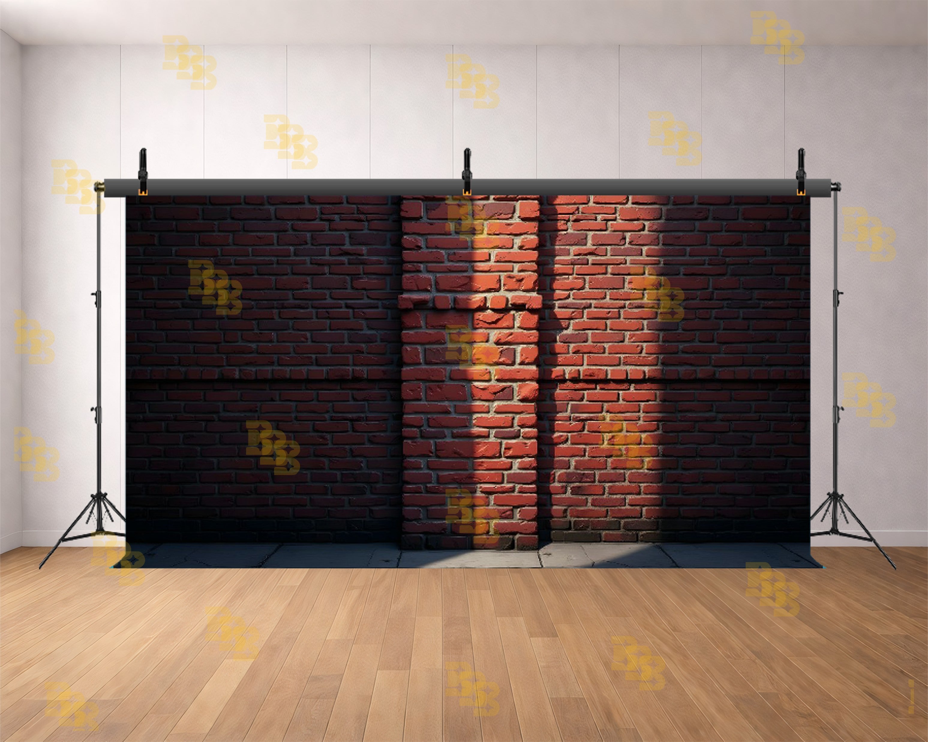 URBAN BRICK WALL SPOTLIGHT BACKDROP FOR FASHION & PORTRAIT PHOTOGRAPHY