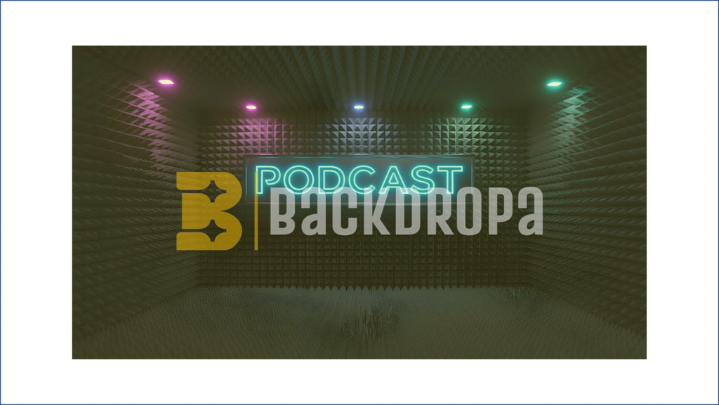 MODERN PODCAST STUDIO NEON SETUP BACKDROP FOR CONTENT & PORTRAIT PHOTOGRAPHY
