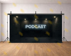 PROFESSIONAL PODCAST STUDIO BLACK ACOUSTIC BACKDROP FOR CONTENT & VIDEO PHOTOGRAPHY