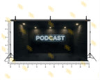 PROFESSIONAL PODCAST STUDIO BLACK ACOUSTIC BACKDROP FOR CONTENT & VIDEO PHOTOGRAPHY