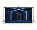 FUTURISTIC NEON ACOUSTIC STUDIO ROOM BACKDROP FOR CONTENT & FASHION PHOTOGRAPHY