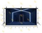 FUTURISTIC NEON ACOUSTIC STUDIO ROOM BACKDROP FOR CONTENT & FASHION PHOTOGRAPHY