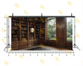 CLASSIC WOODEN LIBRARY STUDY ROOM BACKDROP FOR PORTRAIT & EDITORIAL PHOTOGRAPHY