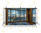 LUXURY WINDOW CITY VIEW STUDIO SETUP BACKDROP FOR CONTENT CREATORS
