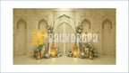 ELEGANT CARVED ARCH FLORAL LANTERN SETUP BACKDROP FOR WEDDING & EVENT PHOTOGRAPHY