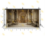 ROYAL PALACE GOLDEN ARCH INTERIOR BACKDROP FOR BOUTIQUE & WEDDING PHOTOGRAPHY