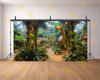 JURASSIC JUNGLE DINOSAUR ADVENTURE BACKDROP FOR KIDS PHOTOGRAPHY