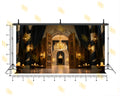 ROYAL PALACE ENTRANCE WITH CHANDELIER LIGHTING BACKDROP FOR WEDDING & PORTRAIT PHOTOGRAPHY