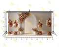 BOHO ARCH DECOR WITH BALLOONS AND FLORAL ARRANGEMENT BACKDROP FOR BIRTHDAY & BABY SHOWER PHOTOGRAPHY