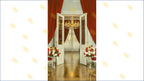 LUXURY OPEN GLASS DOOR WITH RED CURTAINS FOR USIGN BOUTIQUE & MODELING PHOTOGRAPHY