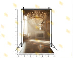 ROYAL SUNLIT PALACE ROOM WITH CRYSTAL CHANDELIER BACKDROP FOR BOUTIQUE & PORTRAIT PHOTOGRAPHY