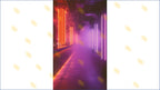NEON BAR CORRIDOR WITH SMOKE AND LED LIGHTS BACKDROP FOR NIGHTLIFE & CREATIVE PHOTOGRAPHY