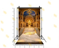 ROYAL PALACE INTERIOR COURTYARD WITH GRAND STAIRS AND CHANDELIERS BACKDROP FOR WEDDING & PORTRAIT PHOTOGRAPHY
