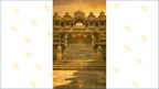 ROYAL PALACE STAIRCASE WITH ARCH BALCONY AND SUNSET LIGHT BACKDROP FOR WEDDING & PORTRAIT PHOTOGRAPHY