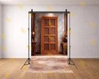 ROYAL CARVED WOODEN PANEL DOOR BACKDROP FOR PORTRAIT & TRADITIONAL PHOTOGRAPHY
