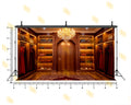 LUXURY WOMEN’S BOUTIQUE WITH CHANDELIER AND ARCH PANEL BACKDROP FOR FASHION & BRAND PHOTOGRAPHY