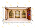 ROYAL ARCH WALL WITH NATURE PAINTING PANELS BACKDROP FOR PORTRAIT & TRADITIONAL PHOTOGRAPHY
