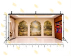 ROYAL ARCH WALL WITH NATURE PAINTING PANELS BACKDROP FOR PORTRAIT & TRADITIONAL PHOTOGRAPHY
