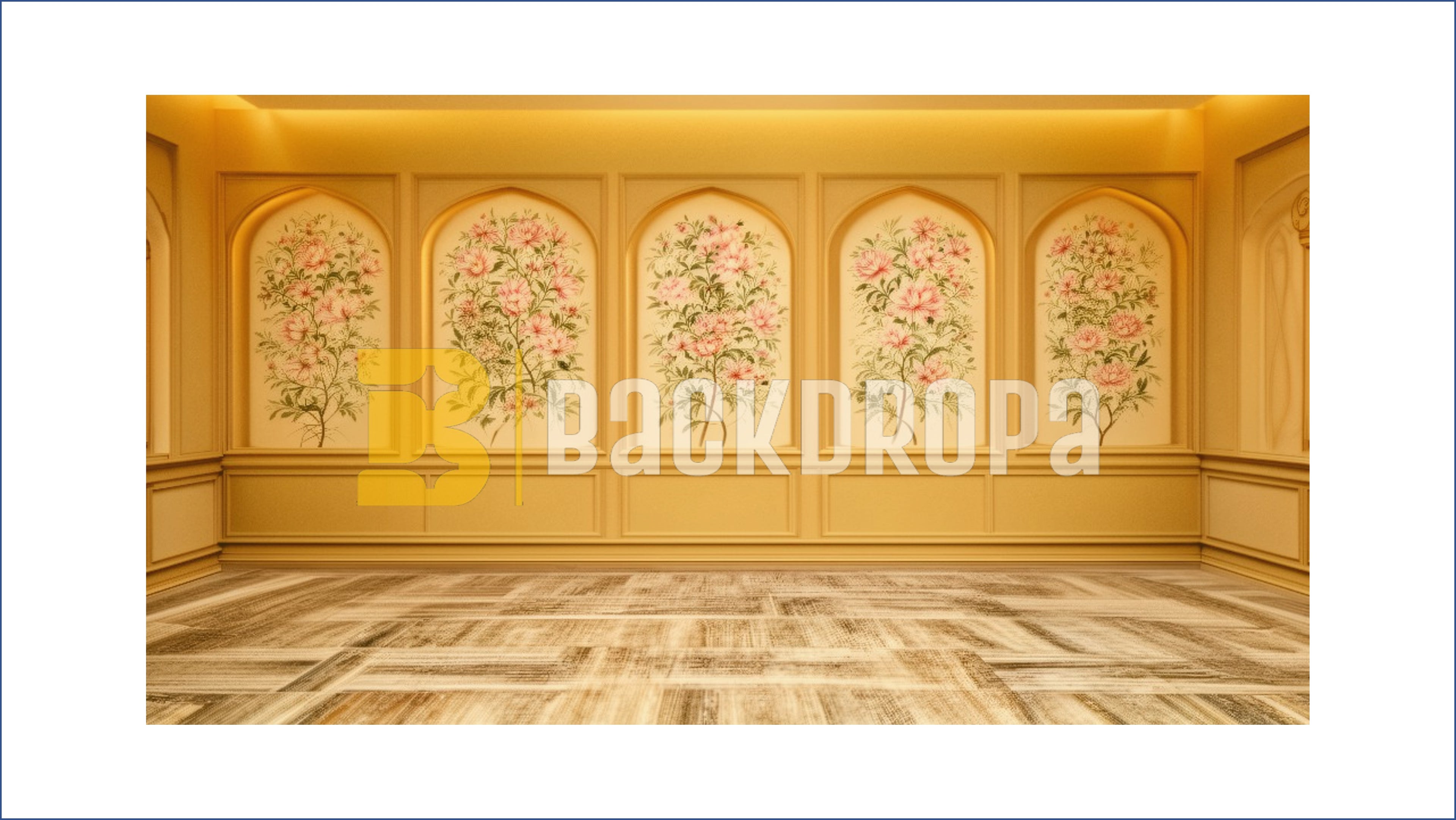 ELEGANT FLORAL ARCH WALL PANEL BACKDROP FOR PORTRAIT & EVENT PHOTOGRAPHY