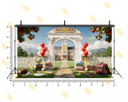 BACK TO SCHOOL ARCH GATE WITH BOOKS AND BALLOONS BACKDROP FOR KIDS PHOTOGRAPHY