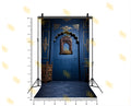 ROYAL TEAL ARCH WALL WITH GOLD CARVINGS BACKDROP FOR TRADITIONAL & PORTRAIT PHOTOGRAPHY
