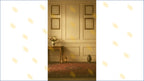 ELEGANT BEIGE WALL WITH VINTAGE TABLE AND FRAMES BACKDROP FOR PORTRAIT & CLASSIC PHOTOGRAPHY
