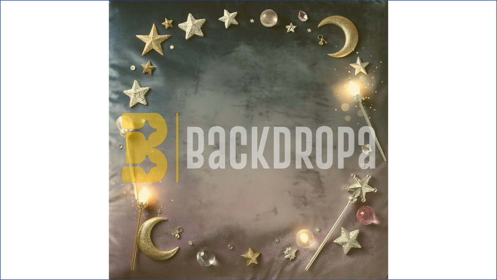 MAGICAL MOON & STARS FANTASY DREAM BACKDROP FOR NEW BORN BABY PHOTOGRAPHY