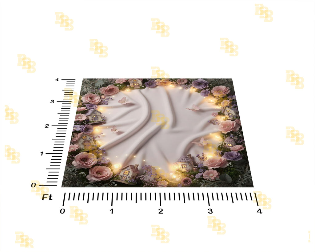 ENCHANTED FLORAL FAIRY GARDEN FRAME BACKDROP FOR NEW BORN BABY PHOTOGRAPHY
