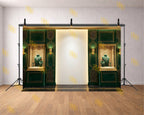 LUXURY EMERALD JEWELLERY SHOWROOM WALL BACKDROP FOR FASHION & PRODUCT PHOTOGRAPHY