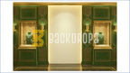LUXURY EMERALD JEWELLERY SHOWROOM WALL BACKDROP FOR FASHION & PRODUCT PHOTOGRAPHY