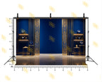 ROYAL BLUE LUXURY JEWELLERY DISPLAY WALL BACKDROP FOR FASHION & PRODUCT PHOTOGRAPHY