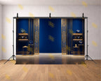 ROYAL BLUE LUXURY JEWELLERY DISPLAY WALL BACKDROP FOR FASHION & PRODUCT PHOTOGRAPHY