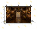 LUXURY WOODEN JEWELLERY SHOWROOM INTERIOR BACKDROP FOR FASHION & PRODUCT PHOTOGRAPHY
