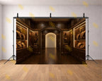 LUXURY WOODEN JEWELLERY SHOWROOM INTERIOR BACKDROP FOR FASHION & PRODUCT PHOTOGRAPHY